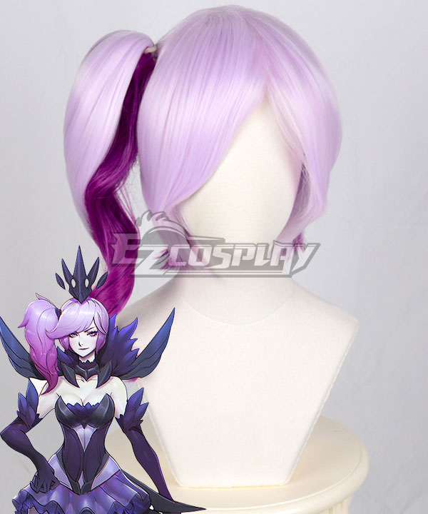 League of Legends LOL Dark Elementalist Lux the Lady of Luminosity Graded Purple Cosplay Wig