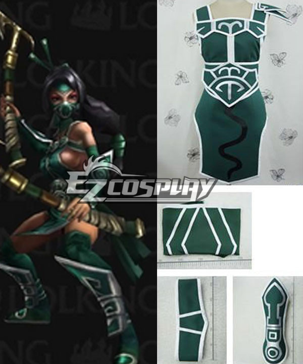 League of Legends Akali Green Cosplay Costume