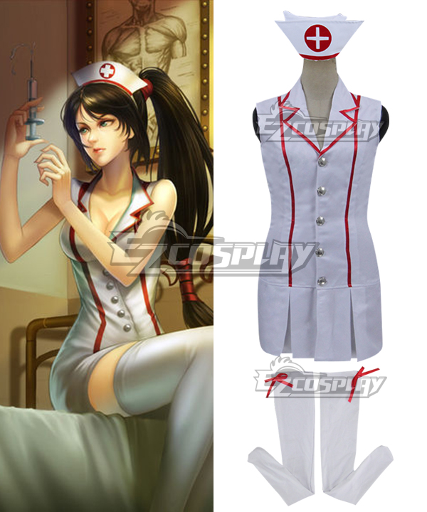 League of Legends Krankenschwester Akali The Fist Of Shadow Cosplay-Kostüm