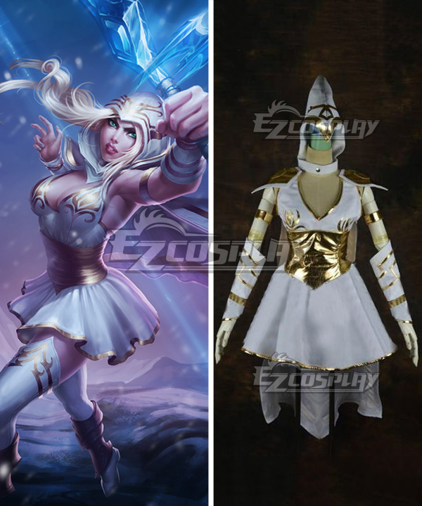 League of Legends Ashe Cosplay Costume White Version