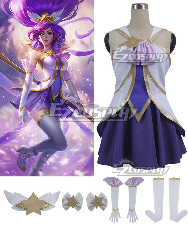 League of Legends LOL Star Guardian Janna Purple Cosplay Costume