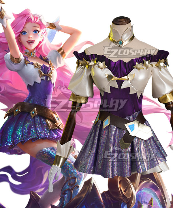 League Of Legends LOL The Starry-Eyed Songstress Seraphine Cosplay Costume