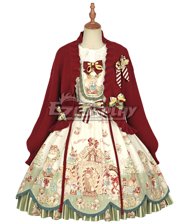 Lolita Jsk Christmas Cookie Kingdom Classic Lolita Dress Multi Cosplay Costume
