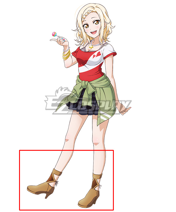 Love Live! Lovelive! PERFECT Dream Project Ai Miyashita Brown Cosplay Shoes