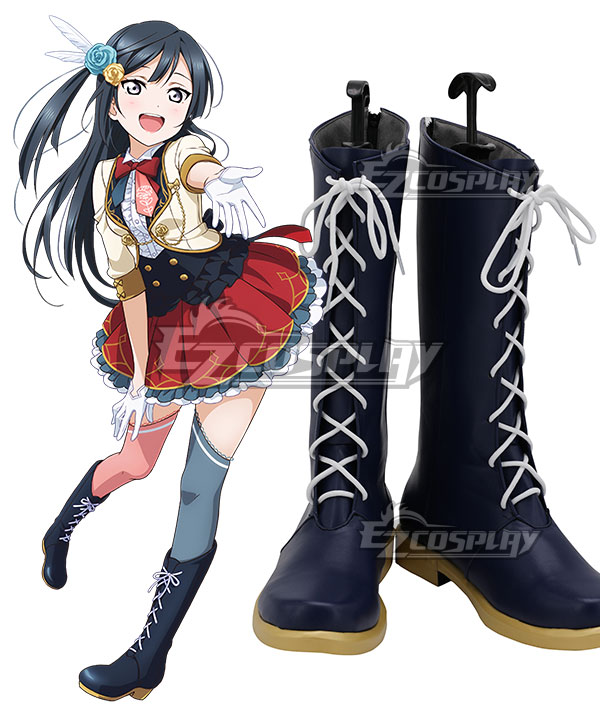 Love Live! Lovelive! PERFECT Dream Project Setsuna Yuki Black Shoes Cosplay Boots