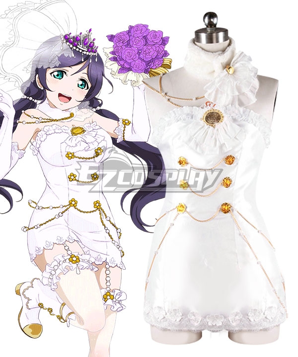 Love Live! Lovelive! Wedding Bride Dress Party Dress Nozomi Tojo Cosplay Costume