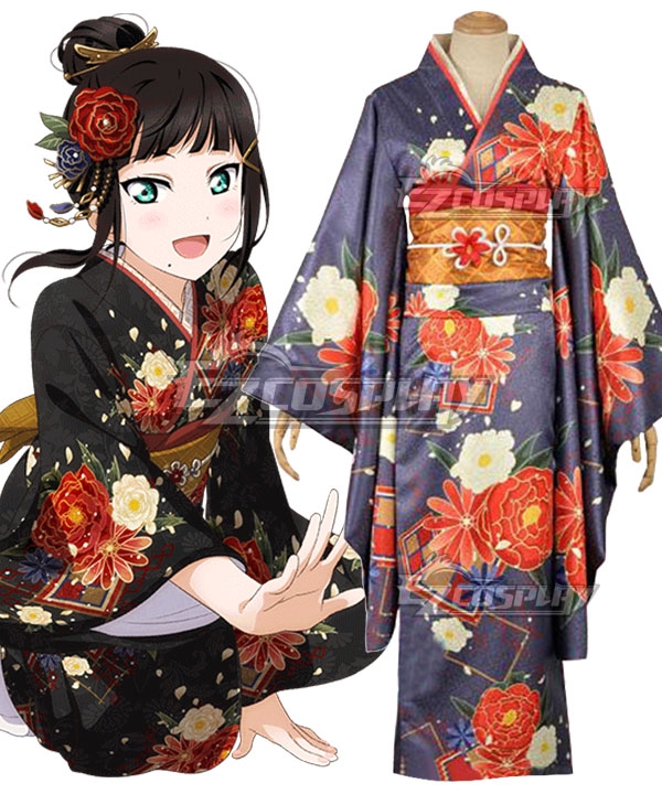 Love Live! Sunshine!! New Year Kimono Dia Kurosawa Cosplay Costume