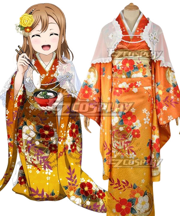 

Love Live! Sunshine!! New Year Kimono Hanamaru Kunikida Cosplay Costume