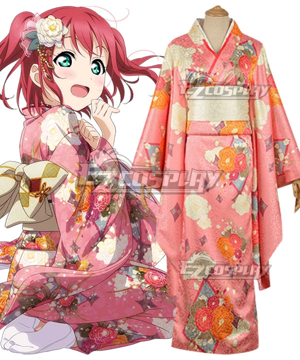 Love Live! Sunshine!! New Year Kimono Ruby Kurosawa Cosplay Costume