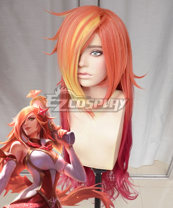 League of Legends Star Guardian Miss Fortune the Bounty Hunter Orange Yellow Cosplay Wig
