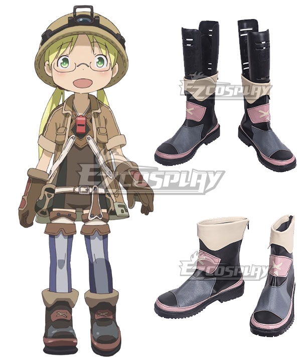 Made in Abyss Riko Black Shoes Cosplay Boots