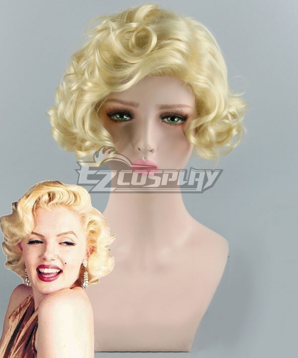 Marily Monroe Golden Cosplay Wig