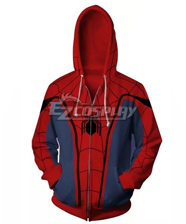 Marvel 2017 Spiderman Spider-Man:Homecoming Spider Man Peter Benjamin Parker Coat Hoodie Cosplay Costume