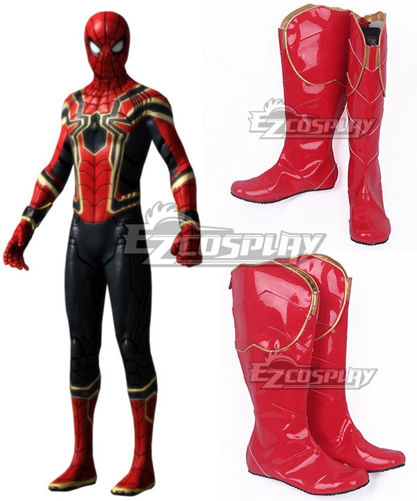 Marvel Avengers 3: Infinity War Spider Man Peter Parker Red Shoes Cosplay Boots