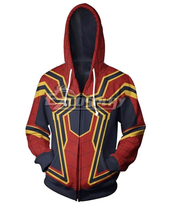 Marvel 2019 Spiderman Spider-Man: Far From Home Peter Parker Spiderman Coat Hoodie Cosplay Costume - A Edition