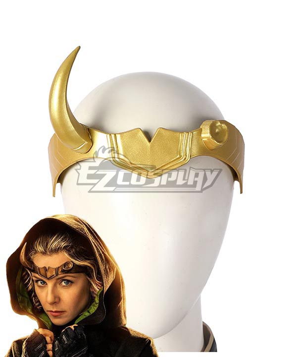 Marvel 2021 Loki Sylvie Lushton Lady Loki Horn Mask Halloween Cosplay Accessory Prop