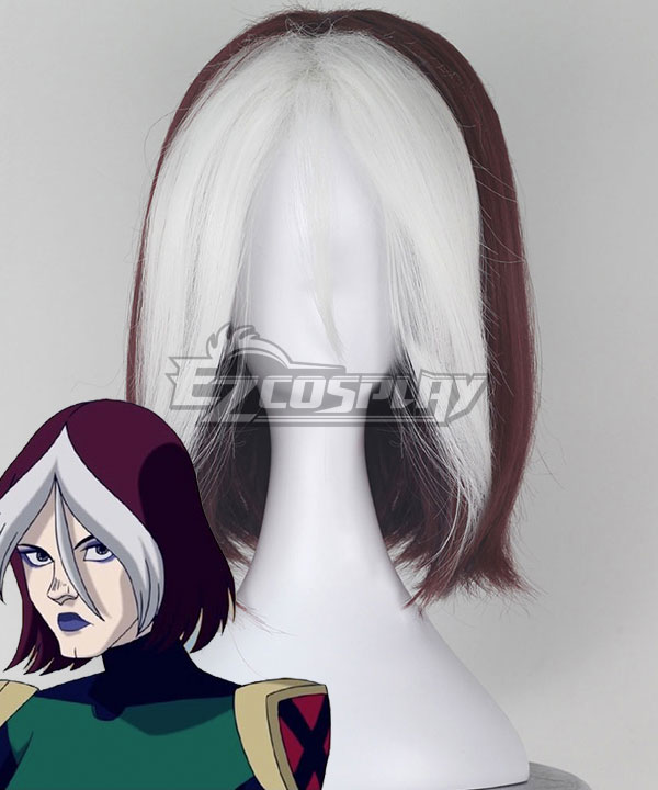 Marvel Animated Universe X-Men: Evolution Rogue White Red Cosplay Wig