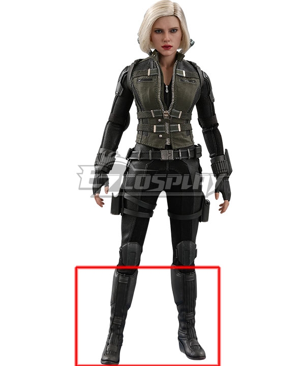 Marvel Avengers 3: Infinity War Black Widow Natasha Romanoff Black Shoes Cosplay Boots