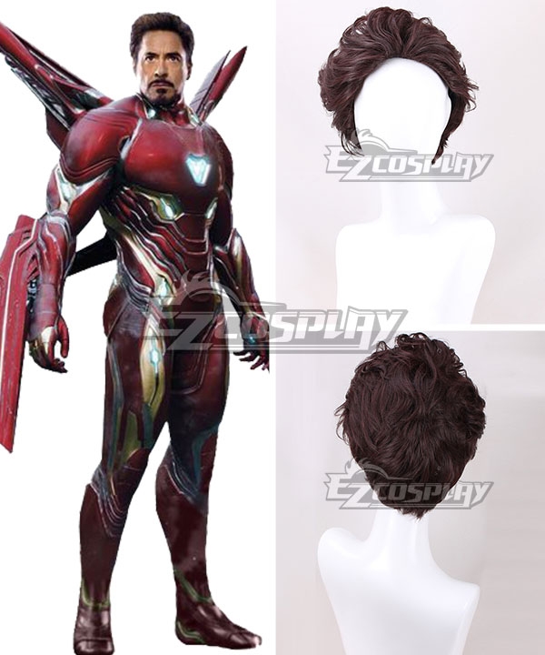 Marvel Avengers 3: Infinity War Iron Man Ironman Anthony Stark Brown Cosplay Wig