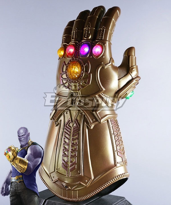Marvel Avengers 3: Infinity War Thanos-Handschuhe, LED-Licht, Cosplay-Zubehör, Requisite – ohne Knopfzelle