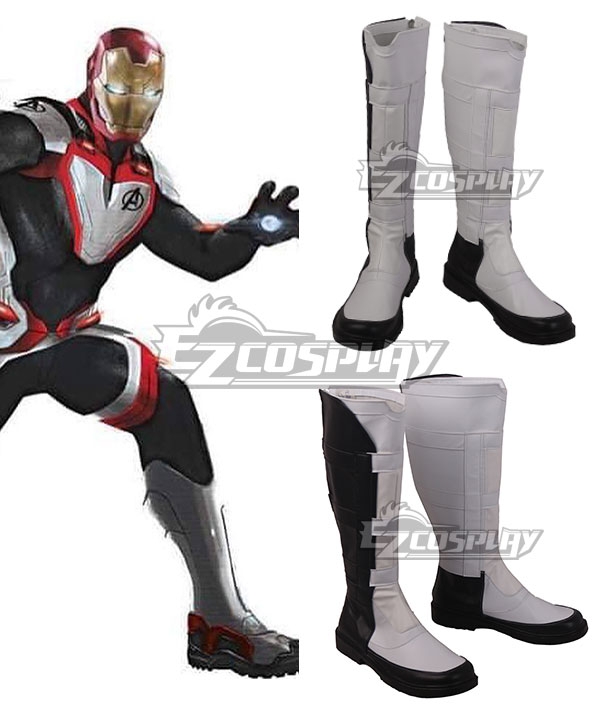 Marvel Avengers: Endgame Avengers Superhero Battle Suit White Shoes Cosplay Boots