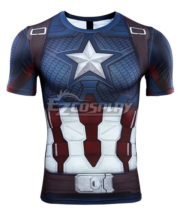 

Marvel Avengers: Endgame Steven Rogers Captain America T-shirt Cosplay Costume