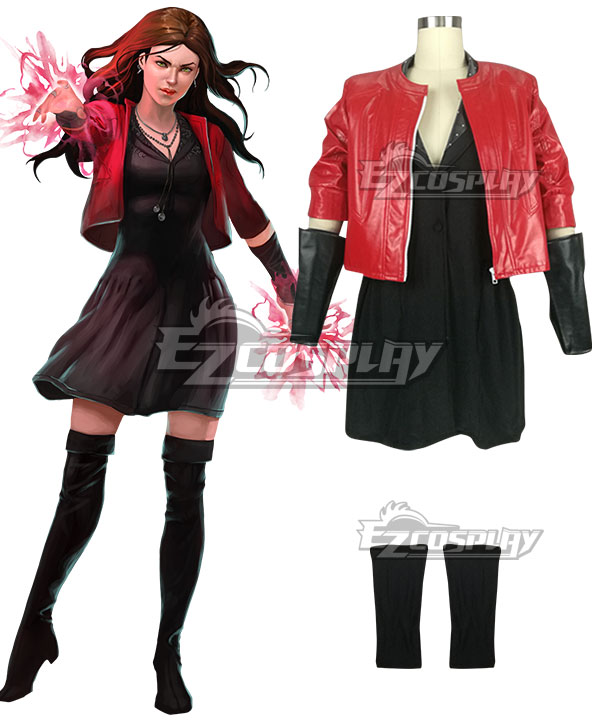 Marvel Avengers Scarlet Witch Wanda Django Maximoff Cosplay Costume