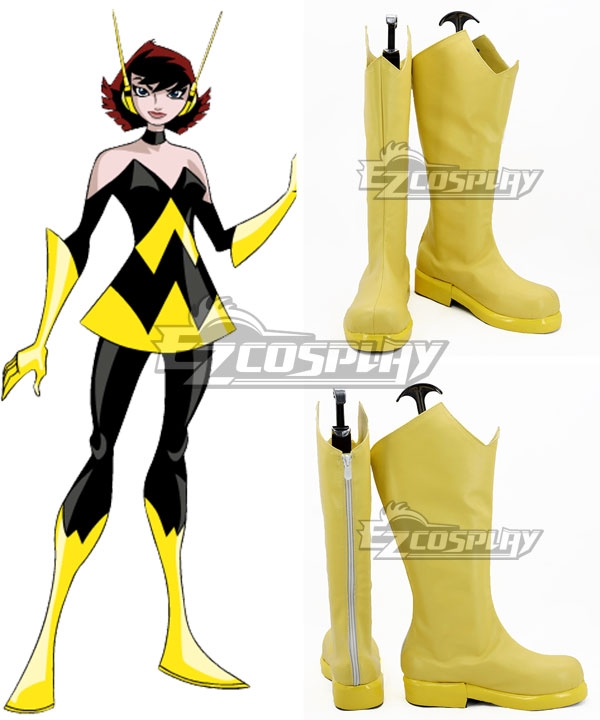 Marvel Avengers Wasp Janet Van Dyne Yellow Shoes Cosplay Boots