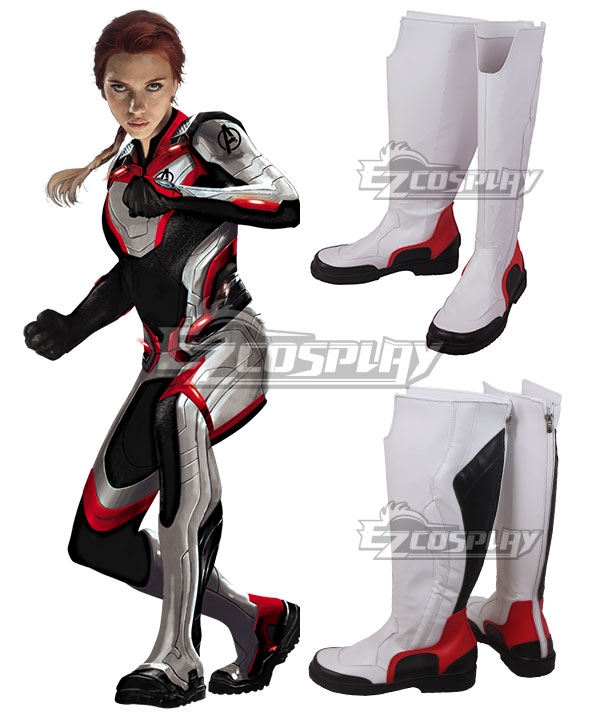 Marvel Avengers:Endgame Avengers Black Widow White Shoes Cosplay Boots