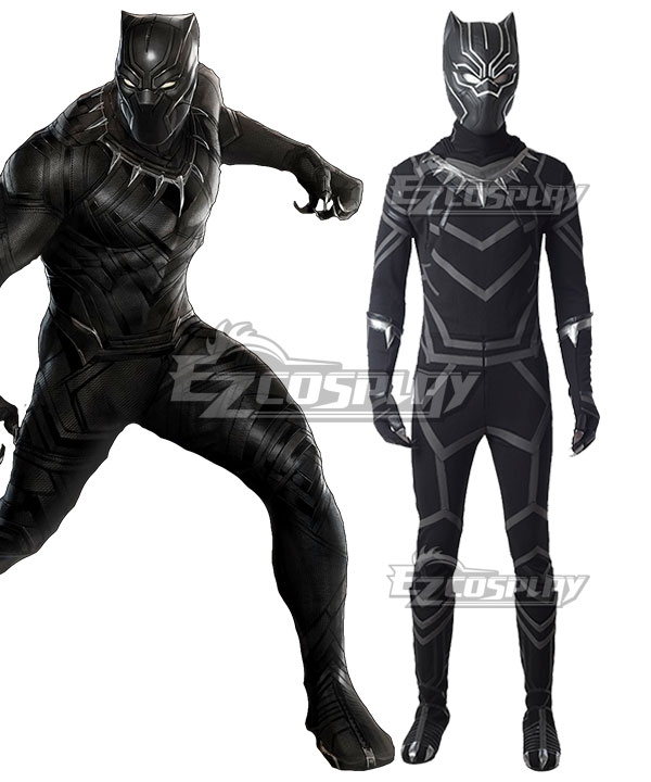 Marvel Black Panther 2018 Movie T'Challa Black Panther Cosplay Costume