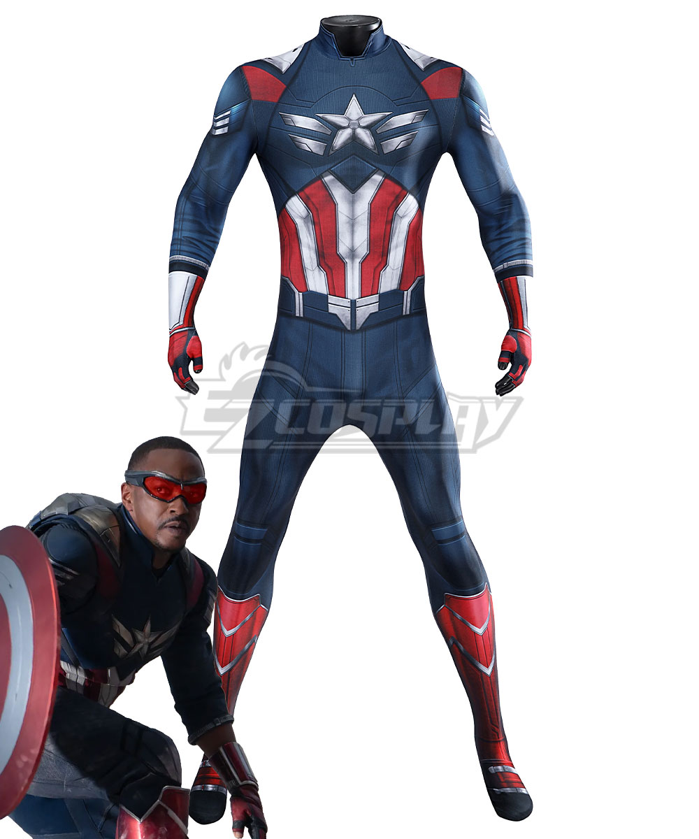 Marvel Captain America: Brave New World Sam Wilson Captain Jumpsuit Cosplay Costume