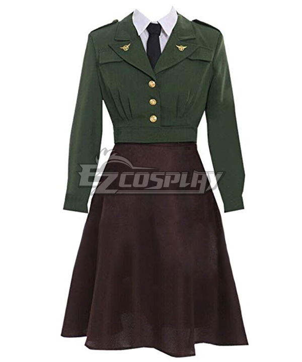 Marvel Captain America Peggy Carter B Edition Cosplay Costume