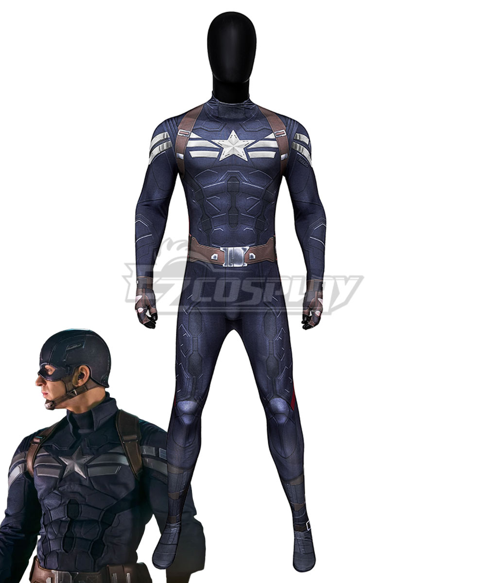Marvel Captain America: The Winter Soldier Captain America Steven Rogers Stealth Uniform Cosplay Costume