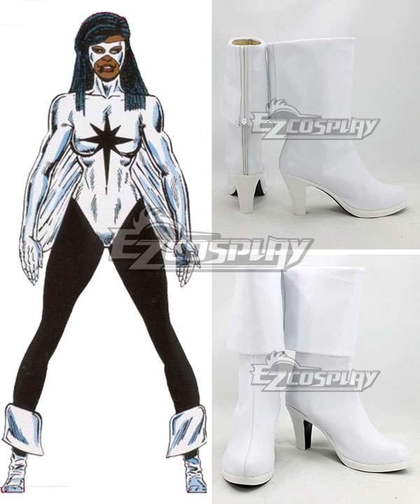 Marvel Captain Marvel Monica Rambeau White Shoes Cosplay Boots 