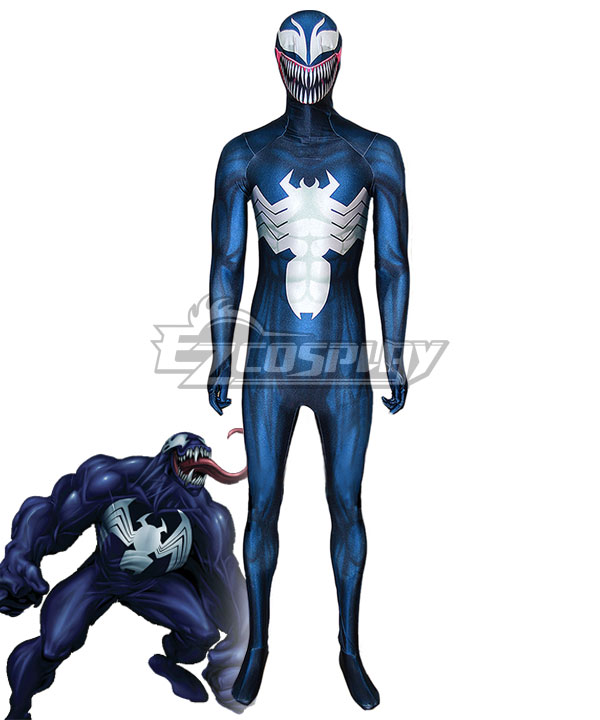 Marvel Comic Venom Edward Eddie Brock Zentai Jumpsuit Cosplay Costume