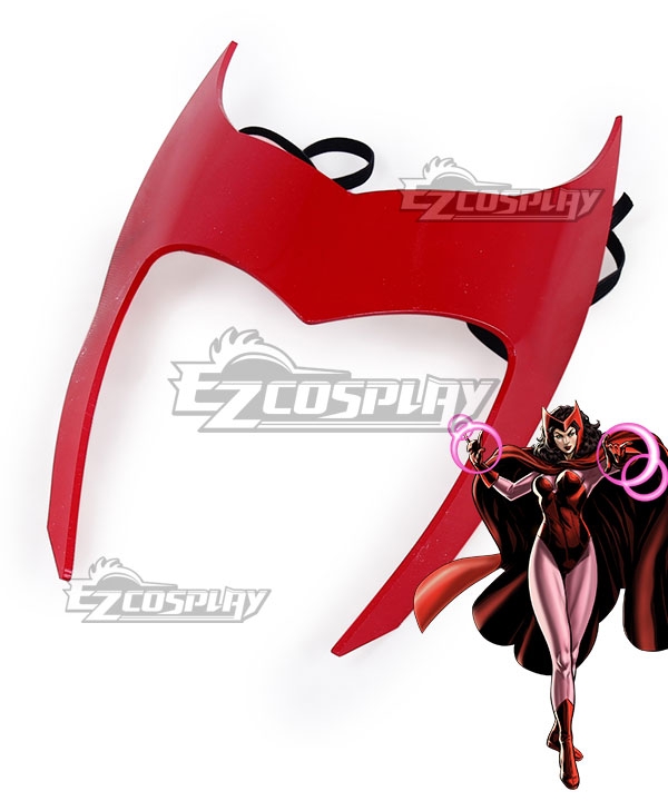 Marvel Comics Red Scarlet Witch Mask Cosplay Accessory Prop