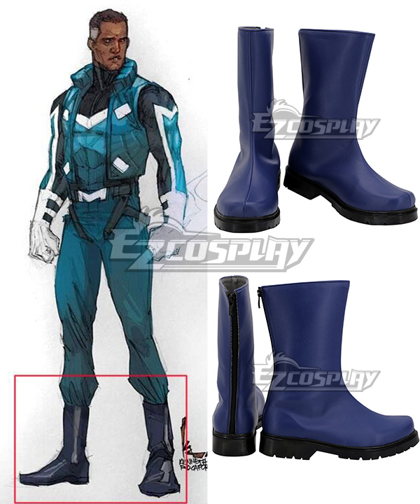 Marvel Comics The Ultimates Blue Marvel Deep Blue Shoes Cosplay Boots