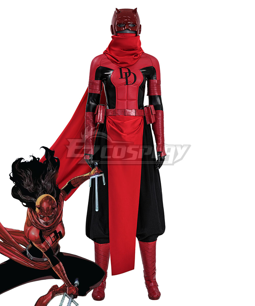 Marvel Daredevil Woman Without Fear Female Daredevil Elektra Natchios Cosplay Costume