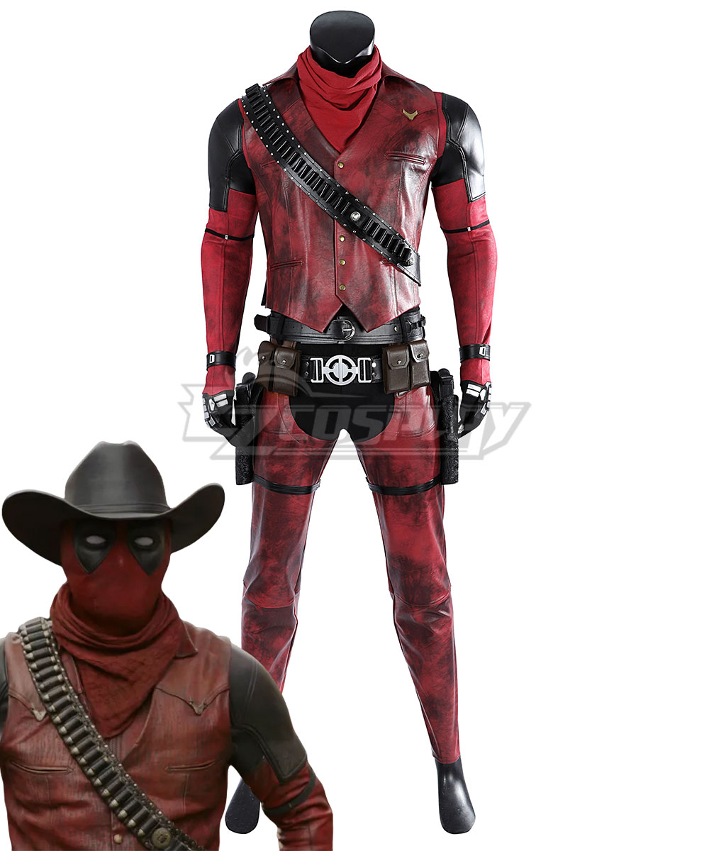 Marvel Deadpool 3 Wolverine and Deadpool Cowboypool Cosplay Costume