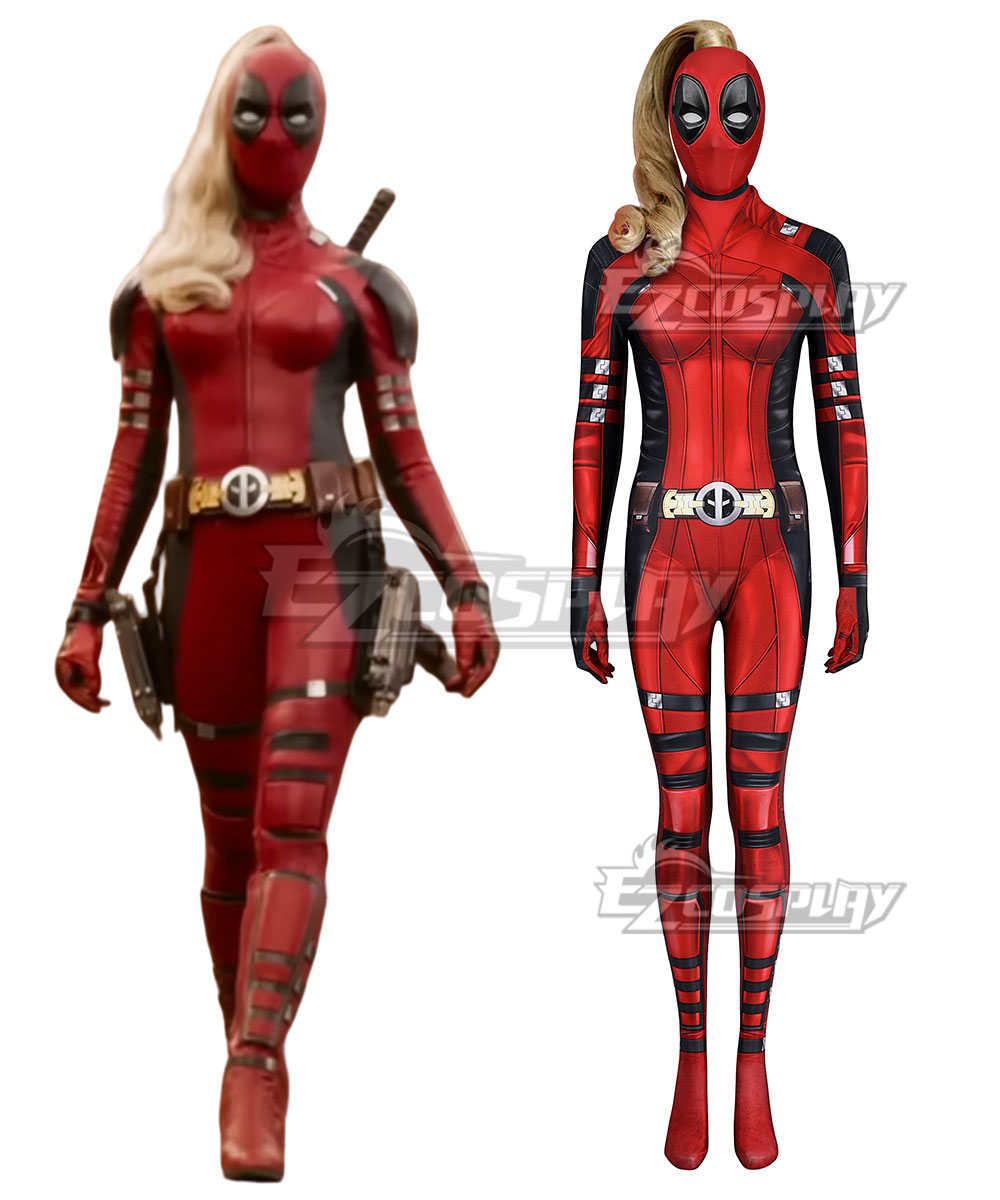 Marvel Deadpool Suit Up Costume Sheer Tights - Official Character Design