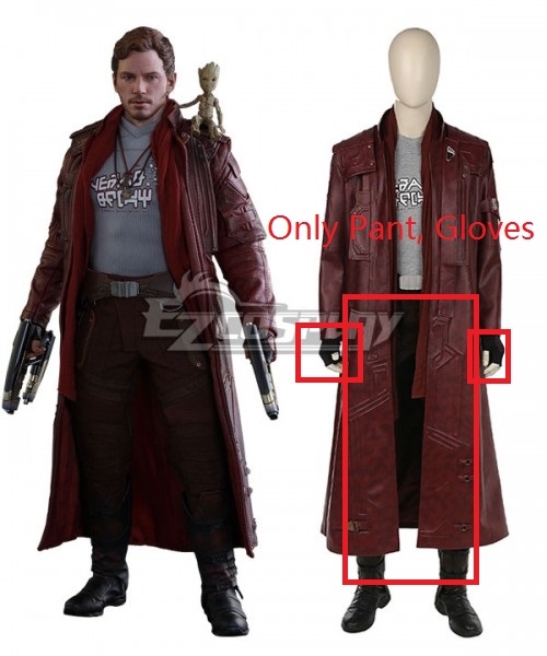 

Marvel Guardians Of The Galaxy Vol. 2 Star-Lord Peter Jason Quill Cosplay Costume - Only Pant Gloves