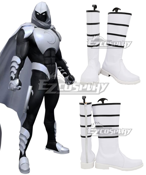 Marvel Moon Knight Marc Spector White Shoes Cosplay Boots