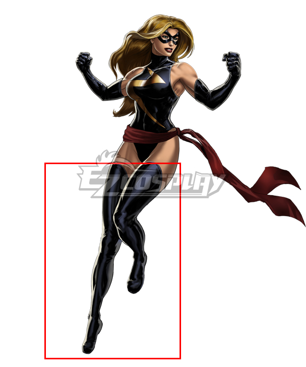 Marvel Ms. Marvel Carol Danvers Captain Marvel Black Shoes Cosplay Boots