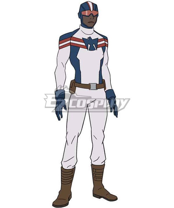 Marvel Rising: Secret Warriors Patriot Elijah Eli Bradley Cosplay Costume