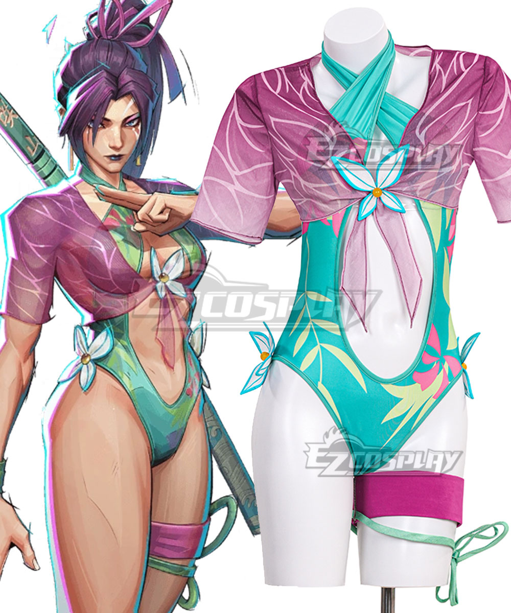 Ezcosplay Original Derivative Marvel Rivals Psylocke Sexy Swimsuit Bikini Sets Cosplay Costume