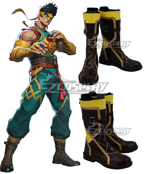 Marvel Rivals Iron Fist Brown Shoes Cosplay Boots