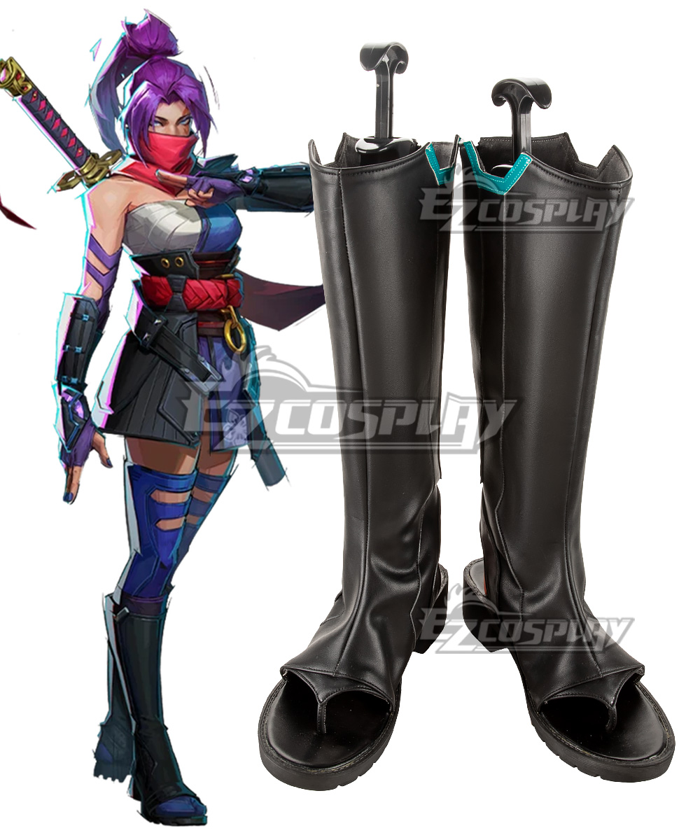 Marvel Rivals Psylocke Black Shoes Cosplay Boots