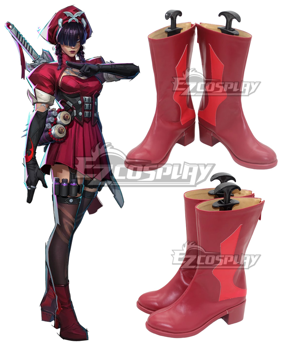 Marvel Rivals Psylocke Blood Kariudo Red Shoes Cosplay Boots