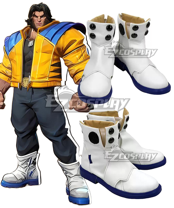 Marvel Rivals Wolverine White Shoes Cosplay Boots