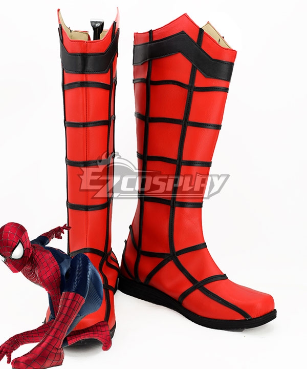 Marvel Spiderman Spider-Man: Homecoming Peter Parker Red Black Shoes Cosplay Boots